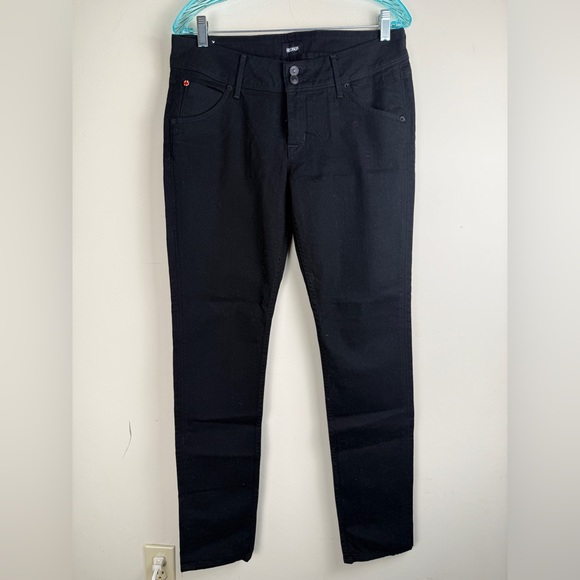 Hudson Jeans Womens Size 29 Black Collin Flap Skinny Pockets Stretchy Denim - Picture 1 of 13